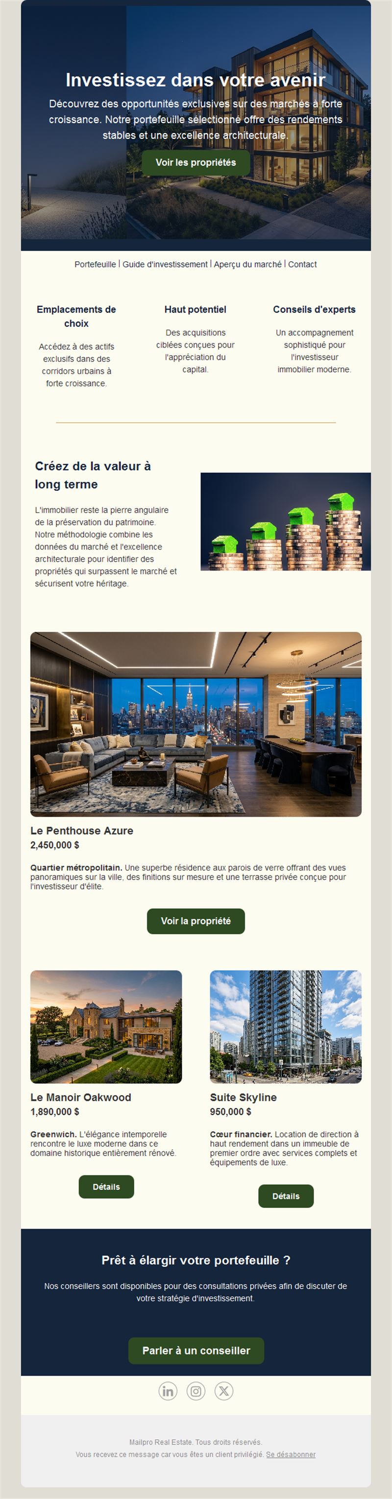 Newsletter d'investissement immobilier